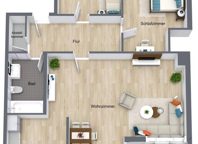 Wohnung zur Miete 1.000 € 3 Zimmer 106 m² 2. Geschoss Fliederstraße 5 Volkach 97332