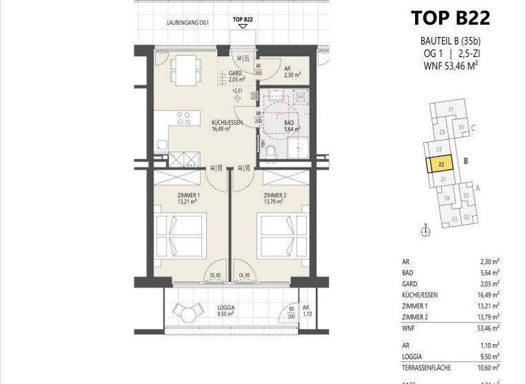 Wohnung zum Kauf - Erstbezug 468.000 € 3 Zimmer 53,5 m² Schützenstraße 35 Arzl Innsbruck 6020