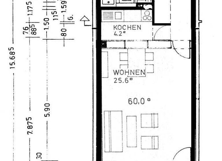 Terrassenwohnung zum Kauf provisionsfrei 129.000 € 2 Zimmer 60 m² Bischofsgrün 95493