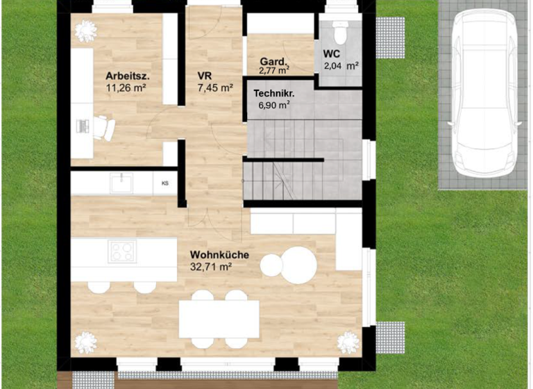 Einfamilienhaus zum Kauf - Erstbezug 890.000 € 6 Zimmer 142 m² Wien 1220