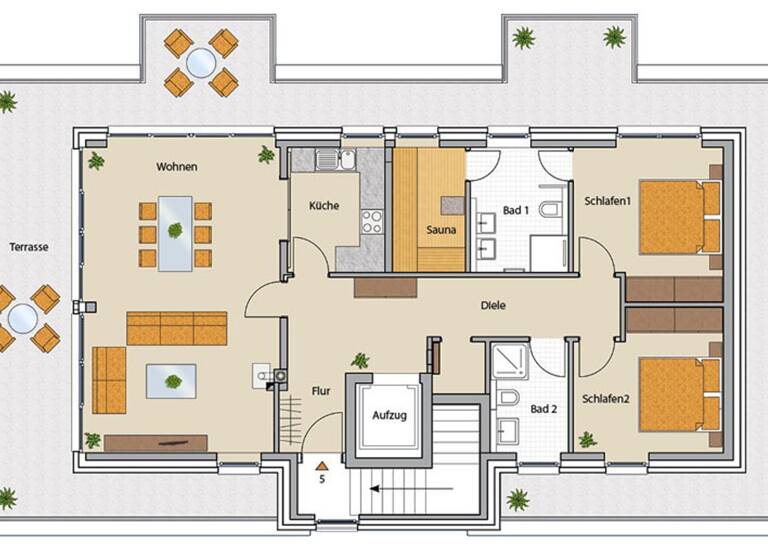 Penthouse zum Kauf 1.190.020 € 3 Zimmer 138,4 m² 2. Geschoss Sonnenstraße 8 Binz 18609
