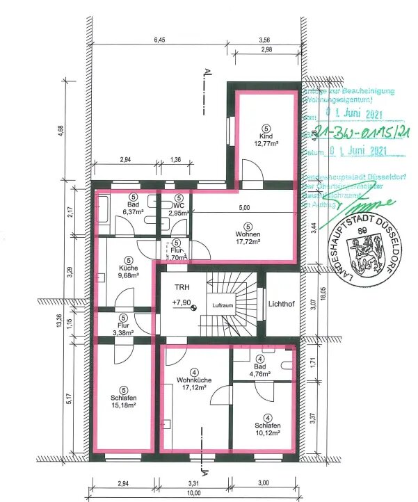 Wohnung zum Kauf provisionsfrei 197.000 € 3 Zimmer 66 m²<br/>Wohnfläche ab sofort<br/>Verfügbarkeit Kronprinzenstraße 106 Unterbilk Düsseldorf 40217