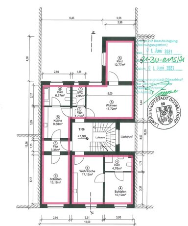 Wohnung zum Kauf provisionsfrei 197.000 € 3 Zimmer 66 m² frei ab sofort Kronprinzenstraße 106 Unterbilk Düsseldorf 40217