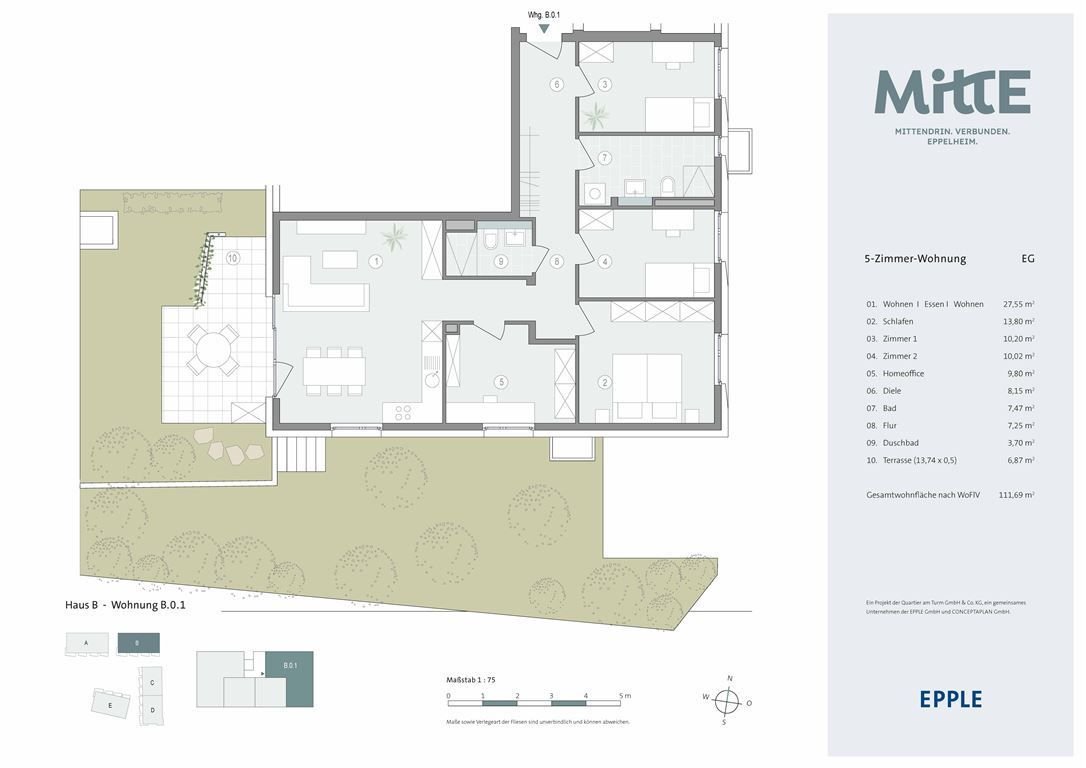 Haus zum Kauf provisionsfrei 639.900 € 5 Zimmer 111,7 m²<br/>Wohnfläche 31.12.2026<br/>Verfügbarkeit Eppelheim , Baden 69214