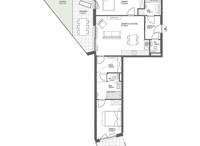 Wohnung zum Kauf - Erstbezug 488.325 € 3 Zimmer 78,3 m² EG Wien 1210