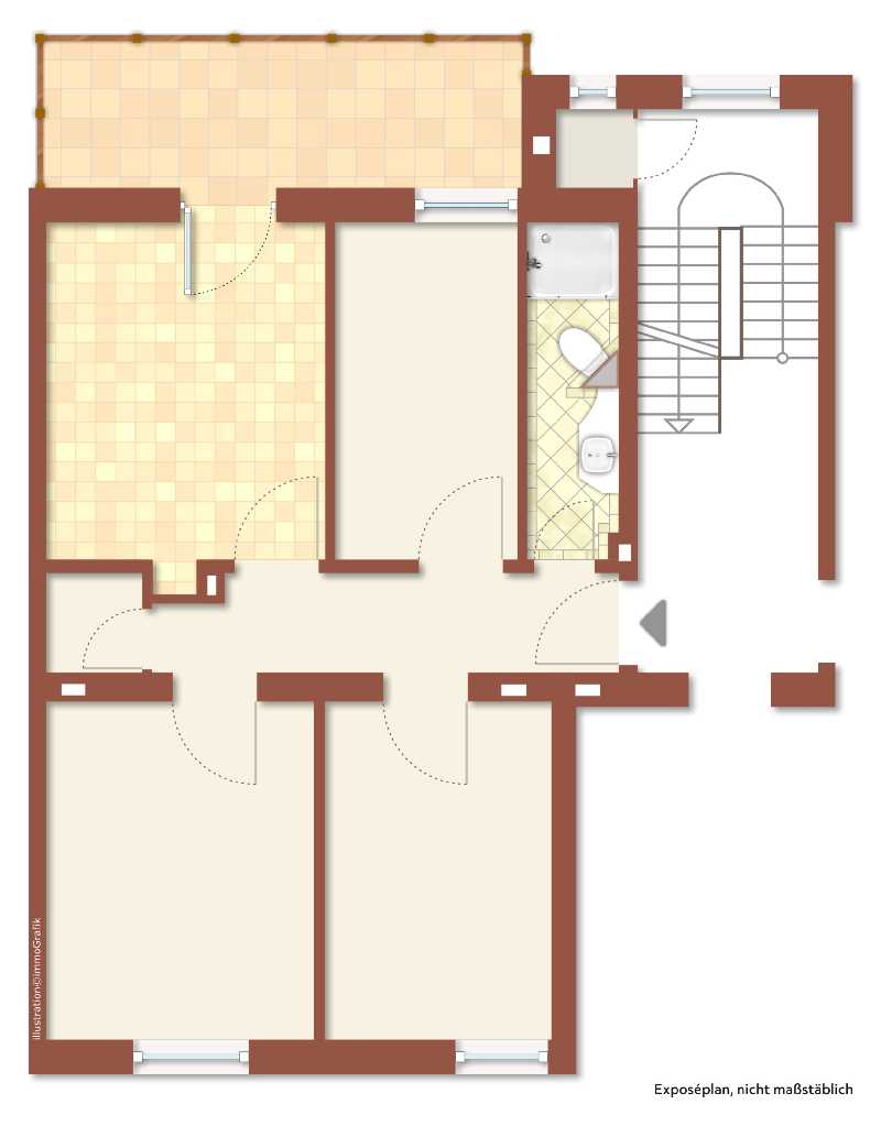 Wohnung zur Miete 980 € 3 Zimmer 76 m²<br/>Wohnfläche 1.<br/>Geschoss Zentrum Ratingen 40882