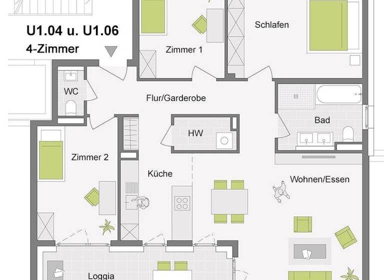 Wohnung zum Kauf - Erstbezug provisionsfrei 598.000 € 4 Zimmer 108 m² 1. Geschoss frei ab sofort Bad Nauheim 61231