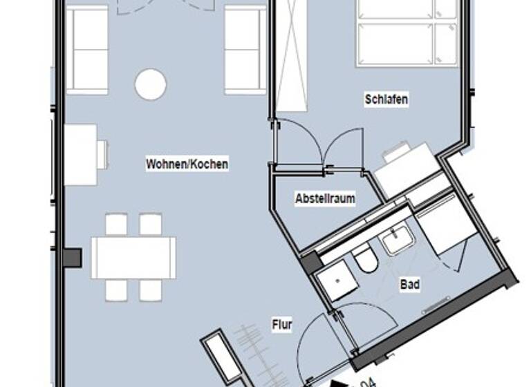 Wohnung zur Miete - Neubau 945 € 2 Zimmer 66,1 m²<br/>Wohnfläche 4.<br/>Geschoss 01.07.2025<br/>Verfügbarkeit Amely-Bölte-Straße 2 Wilsdruffer Vorstadt (Ostra-Allee) Dresden-Wilsdruffer Vorstadt 01067