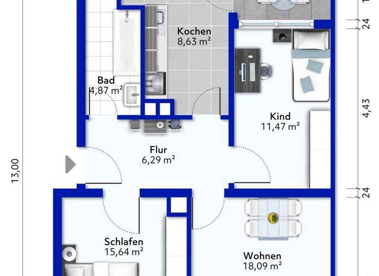 WG-Zimmer zum Kauf 280.000 € 3 Zimmer 66,7 m² 2. Geschoss Ost Stuttgart 70190