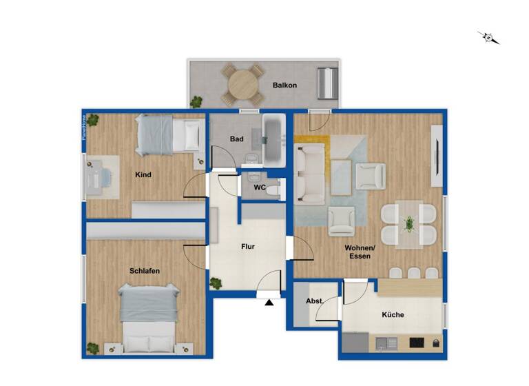 Wohnung zum Kauf 249.000 € 3 Zimmer 87,7 m² 1. Geschoss Oggersheim Ludwigshafen am Rhein 67071