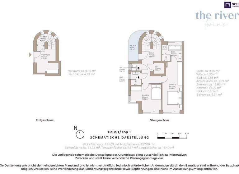 Wohnung zum Kauf 975.000 € 3 Zimmer 141,7 m² Kugelfanggasse Wien 1210