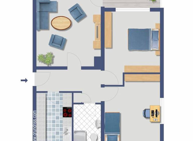 Wohnung zum Kauf provisionsfrei 109.900 € 3 Zimmer 64,3 m² 2. Geschoss Hermann-Grothe-Straße 109 Bissingheim Duisburg 47279
