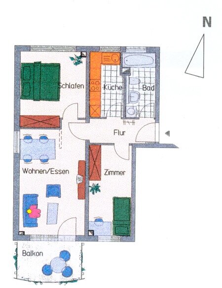 Wohnung zum Kauf 99.000 € 61,4 m²<br/>Wohnfläche 2.<br/>Geschoss Rabenstein 940 Chemnitz 09117