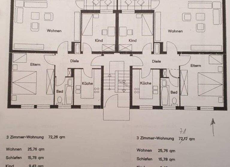 Wohnung zum Kauf 285.000 € 3 Zimmer 71 m² 2. Geschoss Endenich Bonn 53121