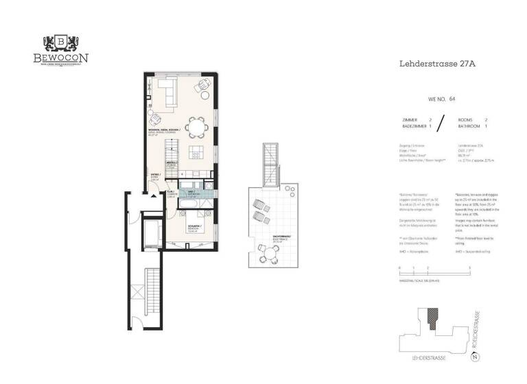Wohnung zur Miete - Erstbezug 1.950 € 2 Zimmer 87,4 m² 5. Geschoss frei ab 01.03.2026 Lehderstraße 27a Weißensee Berlin 13086