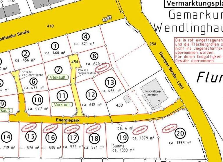 Grundstück zum Kauf provisionsfrei 71.550 € 511 m² Grundstück Energiepark 2 Wendlinghausen Dörentrup 32694