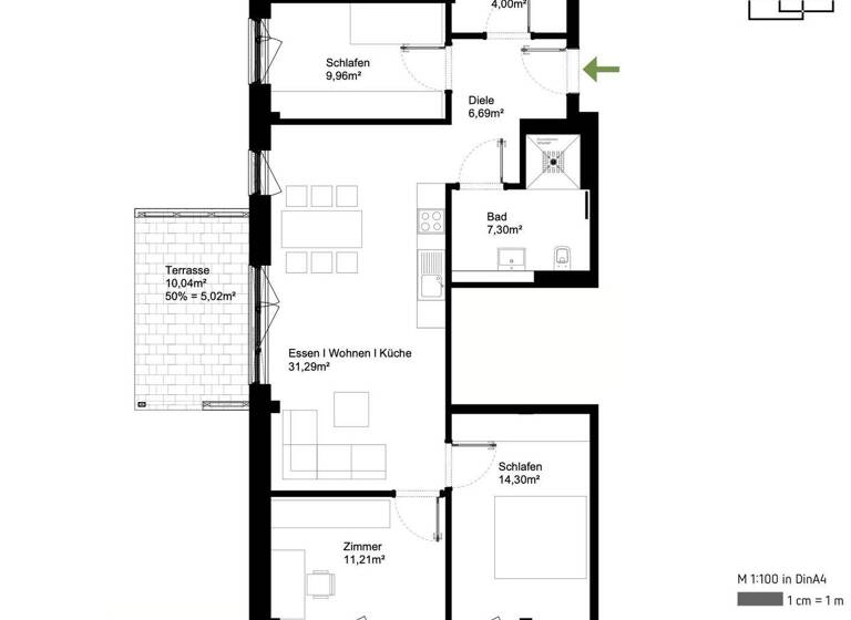 Wohnung zum Kauf provisionsfrei 415.000 € 4 Zimmer 89,8 m² EG frei ab 01.07.2027 Kürenz Trier / Petrisberg 54296