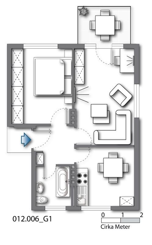 Wohnung zur Miete 361 € 2 Zimmer 53,5 m²<br/>Wohnfläche 1.<br/>Geschoss 01.03.2025<br/>Verfügbarkeit Senner Straße 70 Kammerich Bielefeld 33647