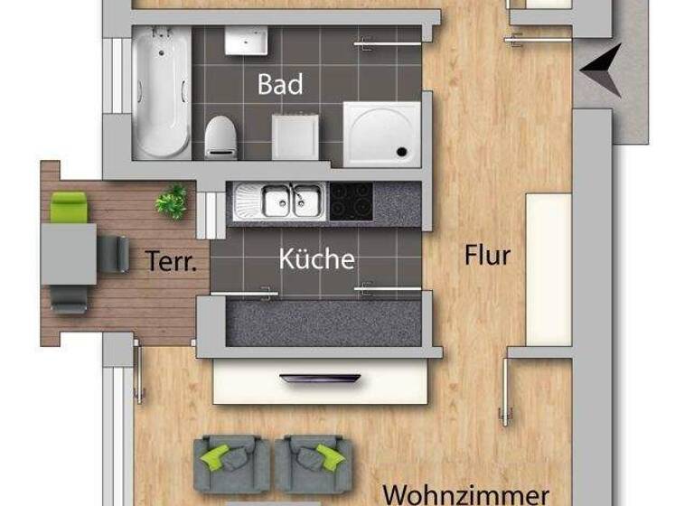 Wohnung zum Kauf 169.000 € 2 Zimmer 60,5 m² Günzburg 89312