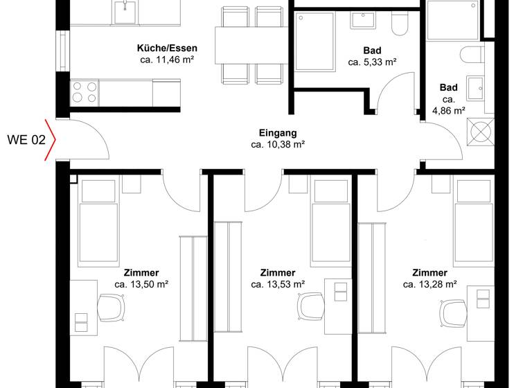 Wohnung zum Kauf 345.000 € 3 Zimmer 78 m²<br/>Wohnfläche Binz Ostseebad Binz 18609
