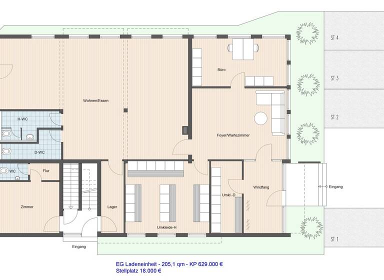 Laden zum Kauf 629.000 € 6 Zimmer 188 m² Verkaufsfläche Scharnhausen Ostfildern 73760