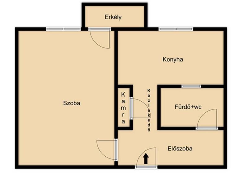 Studio zum Kauf 45.000 € 1 Zimmer 37 m² 1. Geschoss frei ab sofort Dombóvár
