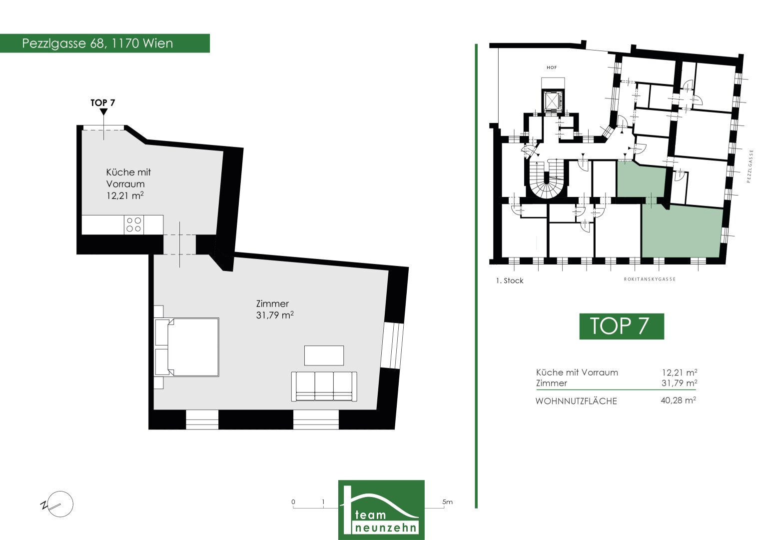 Wohnung zum Kauf 99.000 € 1 Zimmer 40,5 m²<br/>Wohnfläche 1.<br/>Geschoss Pezzlgasse 68 Wien 1170