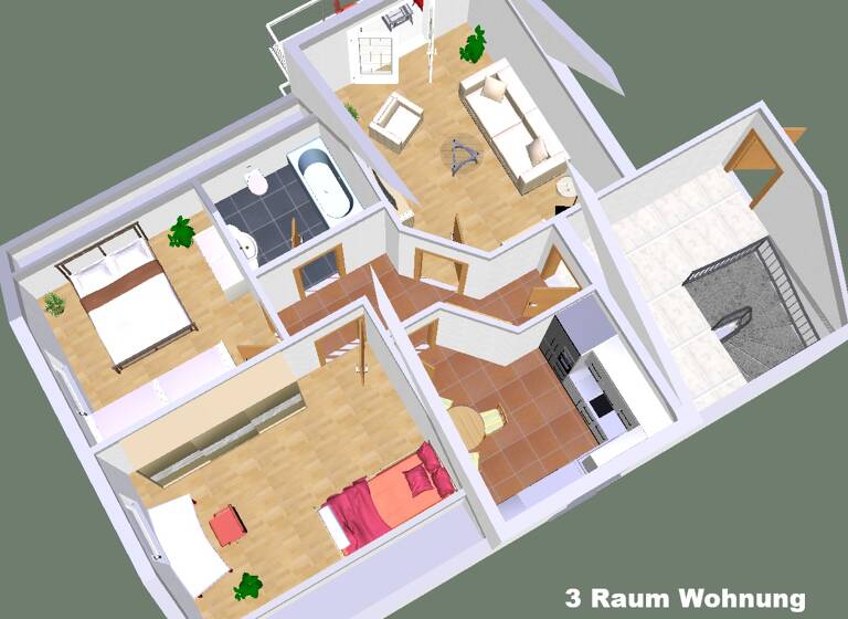 Wohnung zum Kauf 154.800 € 3 Zimmer 71 m²<br/>Wohnfläche 2.<br/>Geschoss Tannenkrug Neubrandenburg 17033