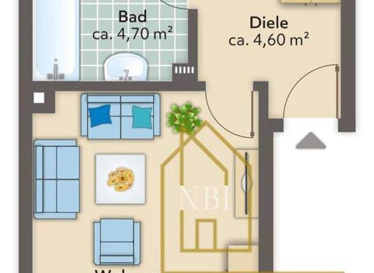 Wohnung zum Kauf 199.000 € 1,5 Zimmer 49 m² Rahlstedt Hamburg 22145