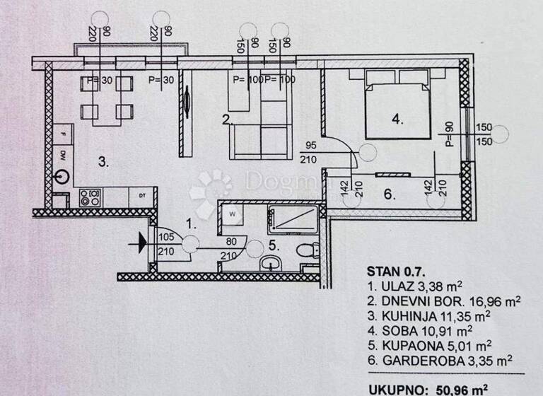 Wohnung zum Kauf 190.360 € 2 Zimmer 50 m² EG Lucko
