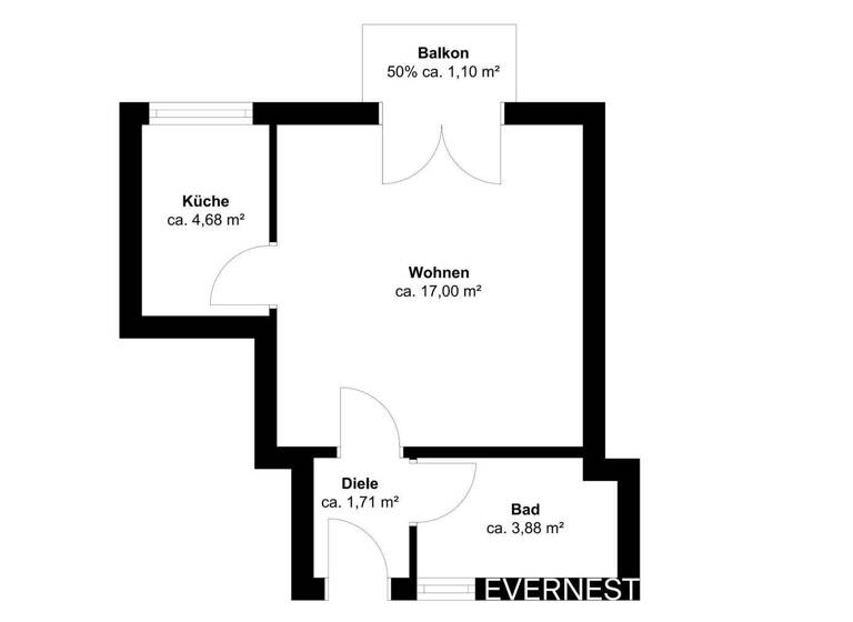 Studio zum Kauf 199.000 € 1 Zimmer 29 m² 4. Geschoss Pempelfort Düsseldorf 40477