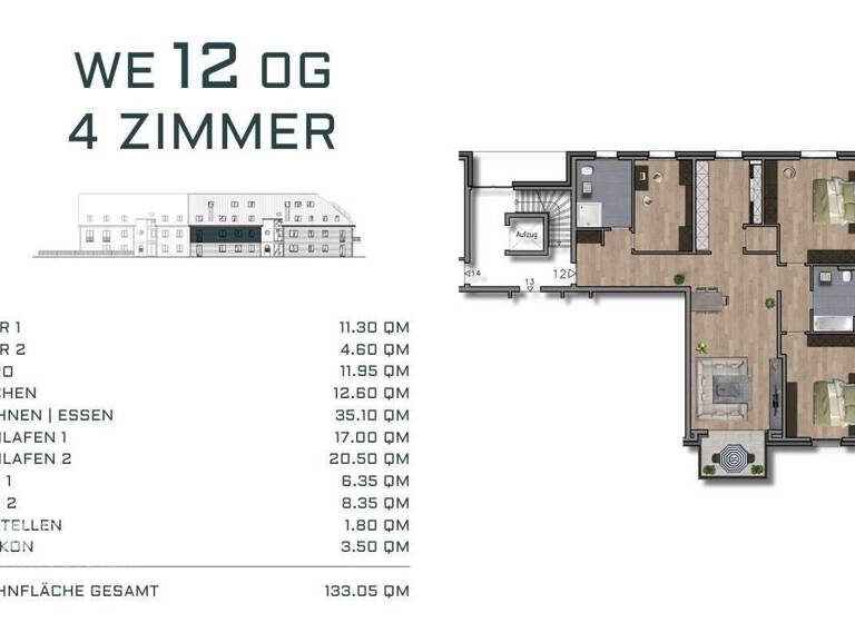 Wohnung zum Kauf - Erstbezug provisionsfrei 698.500 € 4 Zimmer 133,1 m² 1. Geschoss Willich 47877