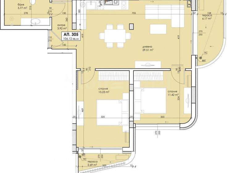 Studio zum Kauf 171.000 € 3 Zimmer 106,1 m² Sozopol