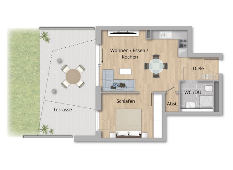 Wohnung zum Kauf - Erstbezug 345.000 € 2 Zimmer 59,3 m² Metzingen 72555