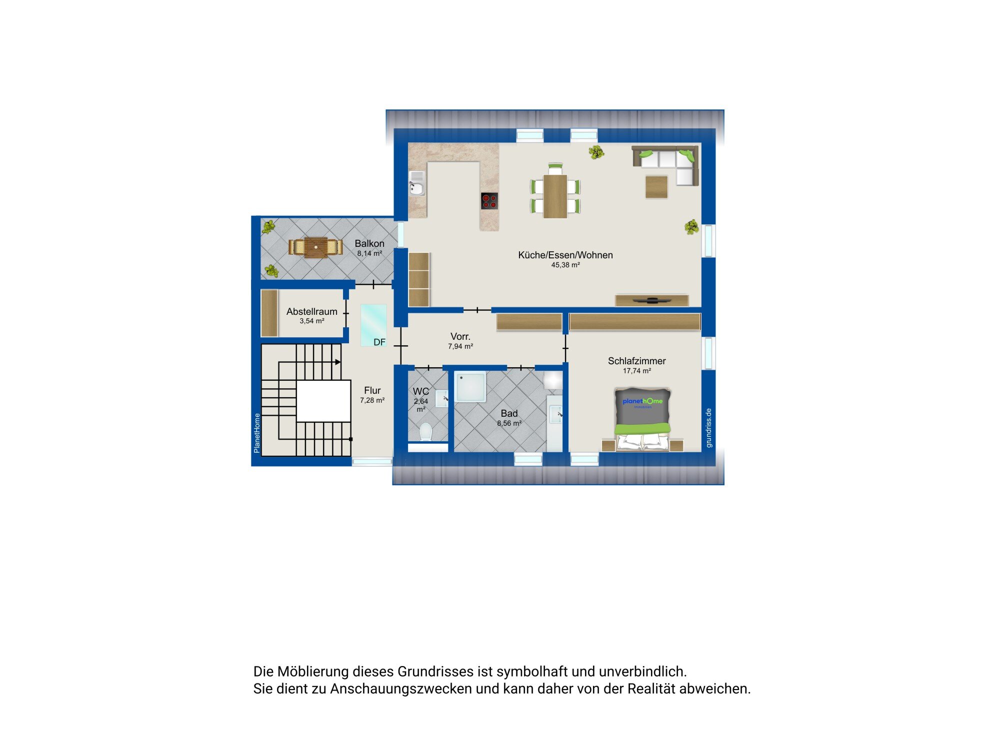 Wohnung zur Miete 1.288 € 2 Zimmer 82,3 m²<br/>Wohnfläche 2.<br/>Geschoss Mauthausen 4310