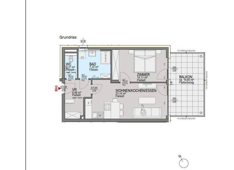 Wohnung zum Kauf 395.100 € 2 Zimmer 53,7 m² Pörtschach am Wörthersee 9210