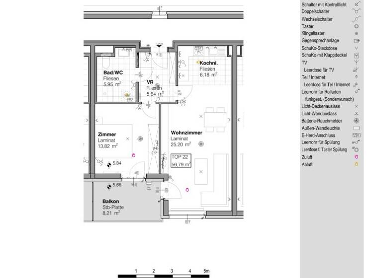 Wohnung zur Miete 761 € 2 Zimmer 56,8 m² 2. Geschoss frei ab 01.07.2026 Stockerauer Straße Spillern 2104