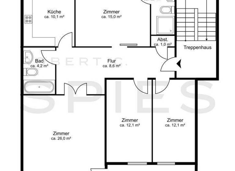 Wohnung zum Kauf 268.000 € 4 Zimmer 96 m² Innenstadt Osterholz-Scharmbeck 27711