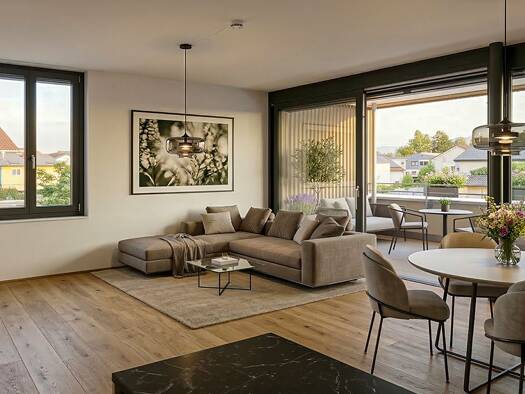 Terrassenwohnung zum Kauf - Erstbezug provisionsfrei 429.000 € 3 Zimmer 77,5 m² 1. Geschoss Liebera Fußach 6972