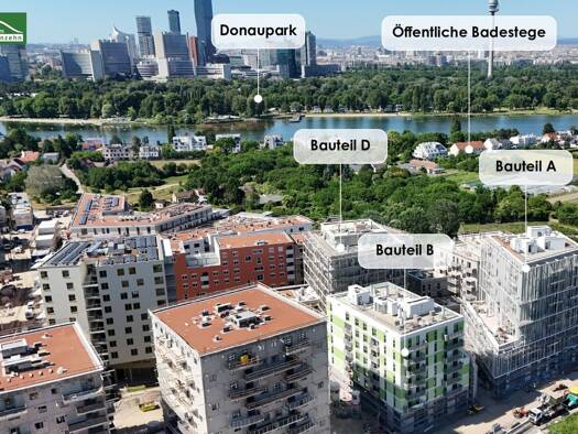 Wohnung zur Miete - Erstbezug 878 € 2 Zimmer 48,5 m² 8. Geschoss frei ab 15.10.2026 An der Schanze 25 Wien 1210