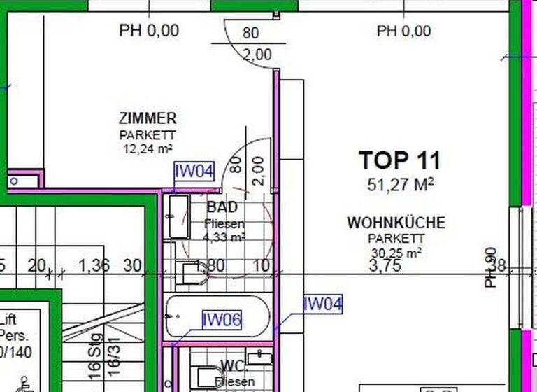 Wohnung zur Miete - Erstbezug 1.410 € 2 Zimmer 51,3 m² 3. Geschoss Heiligenstädter Straße 395a Wien 1190
