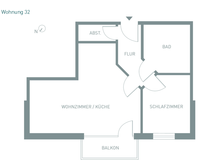Wohnung zum Kauf provisionsfrei als Kapitalanlage geeignet 165.000 € 2 Zimmer 51,2 m² Salztorscontrescarpe 11 Stade 21680