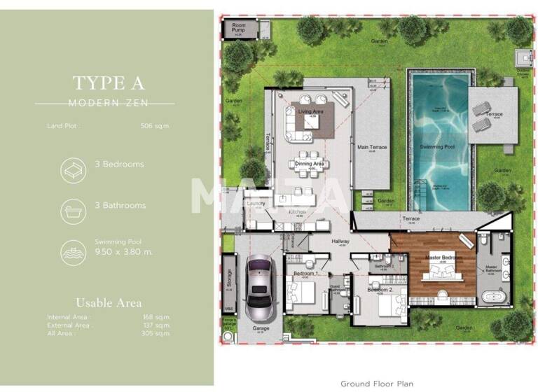 Villa zum Kauf 702.745 € 3 Zimmer 370 m² 370 m² Grundstück Botanica Four Seasons Thalang 83110