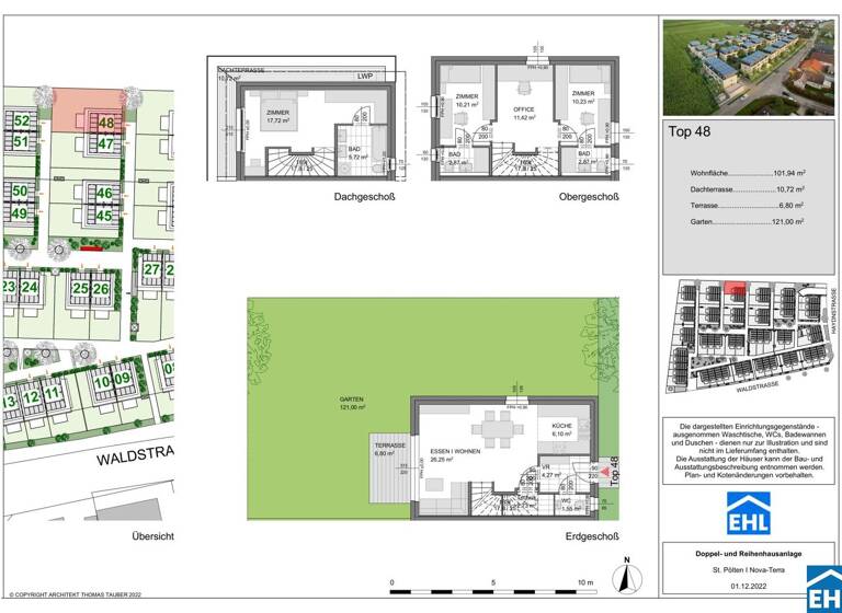 Doppelhaushälfte zum Kauf - Erstbezug 399.000 € 4 Zimmer 101,9 m² Waldstraße St. Pölten 3100