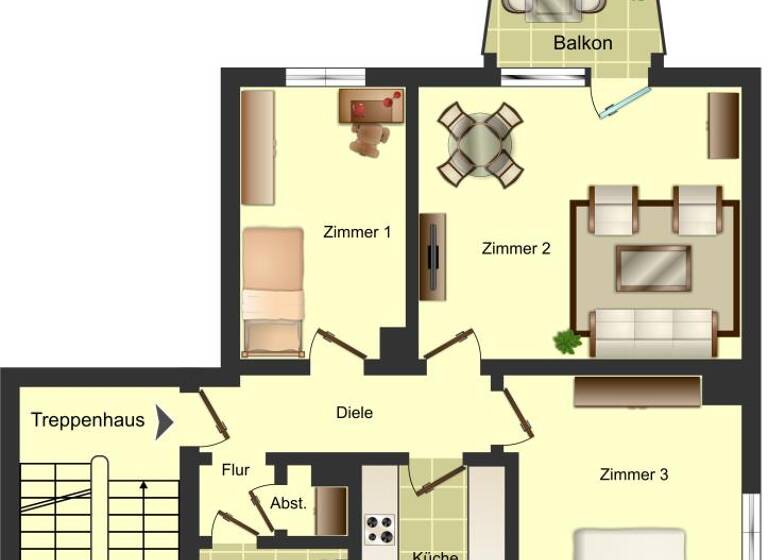 Wohnung zur Miete 479 € 3 Zimmer 63 m²<br/>Wohnfläche 2.<br/>Geschoss Feldstraße 15 Rünthe Bergkamen 59192