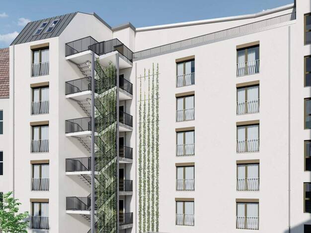 Studio zum Kauf - Neubau provisionsfrei 259.900 € 1 Zimmer 30,3 m² 4. Geschoss Burgerstraße 59 St Peter Nürnberg 90478