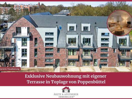 Wohnung zum Kauf - Erstbezug 569.000 € 3 Zimmer 74,4 m² Poppenbüttel Wandsbek 22399
