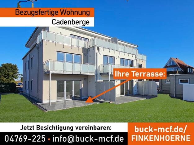 Terrassenwohnung zum Kauf - Erstbezug provisionsfrei 298.500 € 3 Zimmer 74,7 m² EG frei ab sofort Finkenhörne 1 Cadenberge 21781