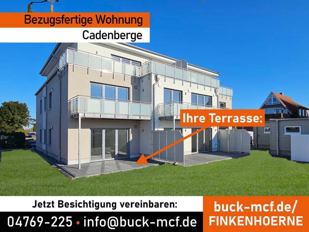 Terrassenwohnung zum Kauf - Erstbezug provisionsfrei 298.500 € 3 Zimmer 74,7 m² EG frei ab sofort Finkenhörne 1 Cadenberge 21781