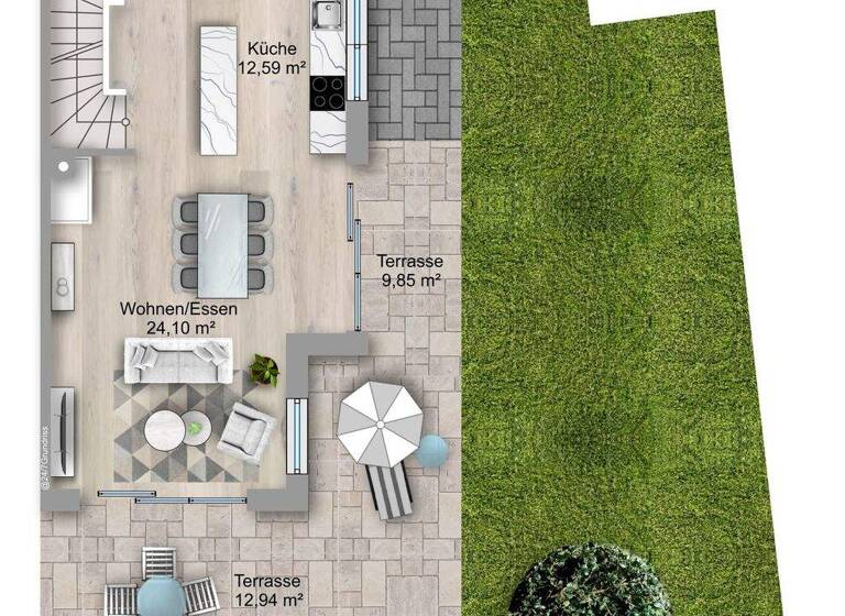 Reihenendhaus zum Kauf 1.395.000 € 4 Zimmer 170 m² 230 m² Grundstück Ramersdorf-Perlach München 81735